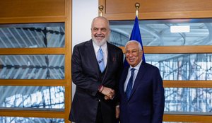 Bruksel, Kryeministri Rama takon Presidentin e K&euml;shillit t&euml;