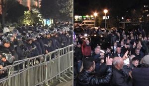 Mblidhen protestuesit/ Tubimi i thirrur nga Berisha pa miratim policie,