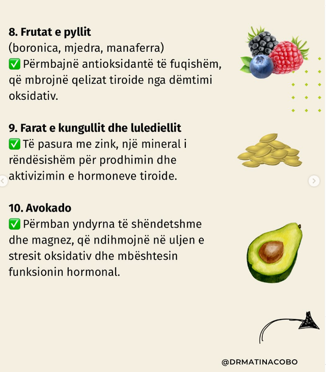 10 ushqimet më të mira për tiroiden!