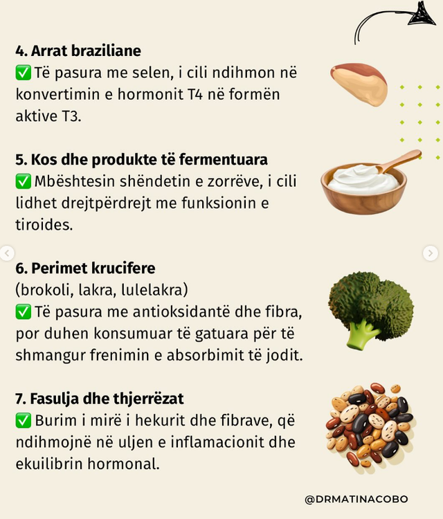 10 ushqimet më të mira për tiroiden!