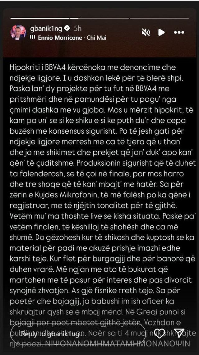 G-Bani shpërthen ndaj Laert Vasilit: Hipokrit që vë gjoba!