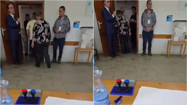 Video/ Luan Baçi nxirret jashtë qendrës së votimit nga