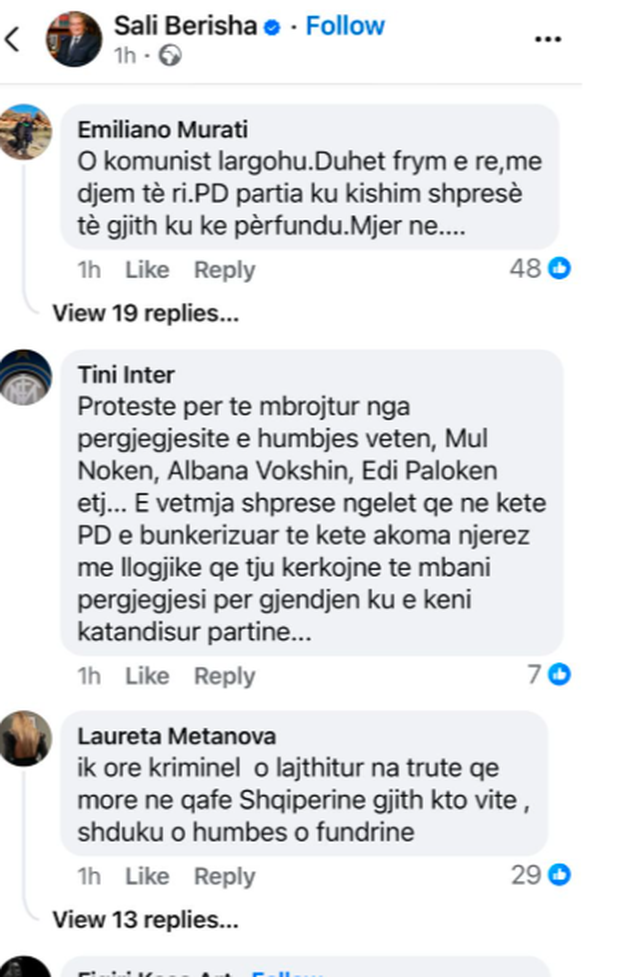 Berisha fton  mbështetësit në protestë 16 maj, ja si i