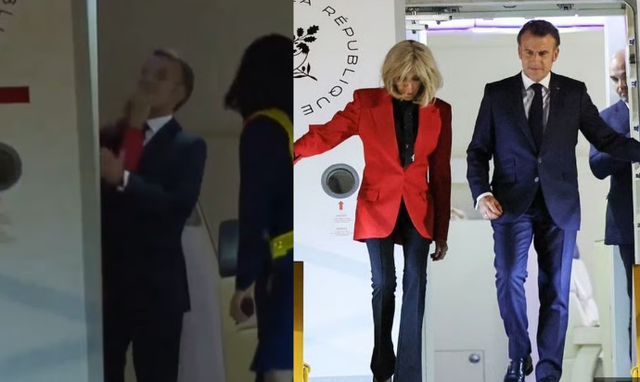 Bashkëshortja shuplakë Macron? Videoja virale!