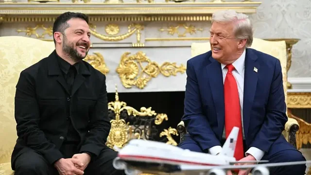 Trump dhe gazetarët: Zelensky duket shumë mirë me kostumin e zi!