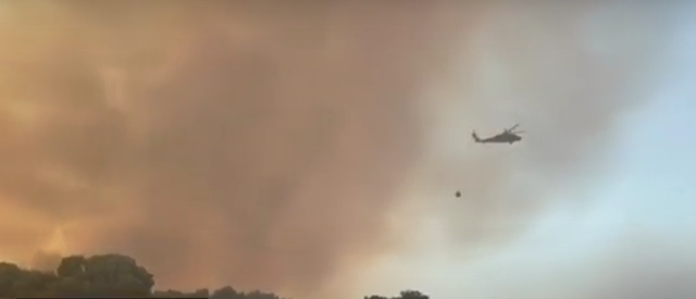 Pamje apokaliptike nga Vlora, helikopteri lufton me flakët në pyllin e
