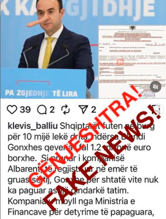 Gënjeshtar dhe shpifës. Gonxhja reagon pas akuzave të Balliut