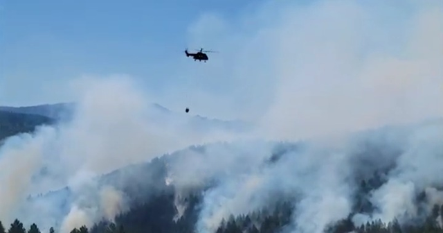 Zjarr në Miras të Korçës, ndërhyn nga ajri