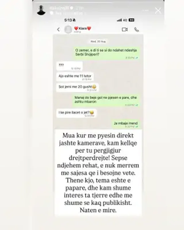 Luiz Ejlli reagon pas deklaratave të Dojna Memës për Kiarën: