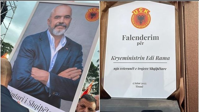 Kjo është dhurata që mori kryeministri Rama nga veteranët e