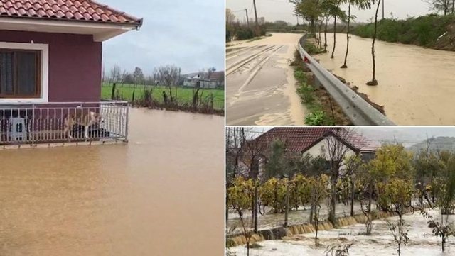 90 shtëpi nën ujë në Kurbin, ja situata në Durrës!