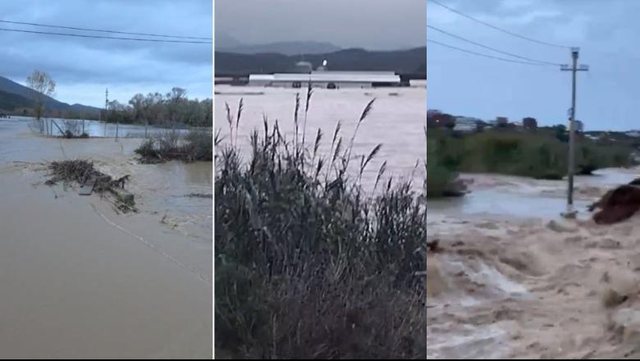 Përmbytje në jug të vendit, qindra hektarë nën ujë