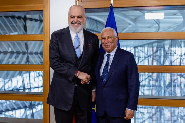 Bruksel, Kryeministri Rama takon Presidentin e K&euml;shillit t&euml;