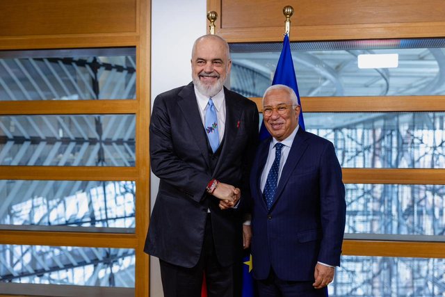 Bruksel, Kryeministri Rama takon Presidentin e K&euml;shillit t&euml;