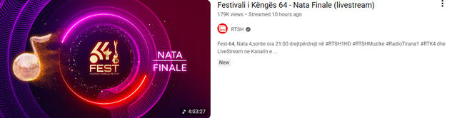 Lufta në youtube, Big Brother vs Festivali : 1.9 milionë kundrejt 179