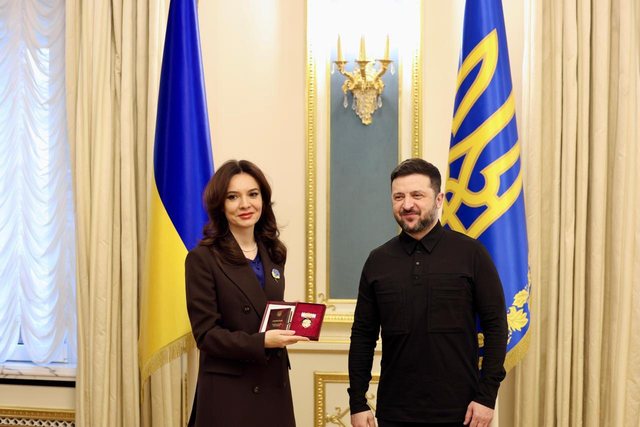 Zelensky dekoron Spiropalin n&euml; Kiev me Urdhrin e Lart&euml; Shtet&euml;ror