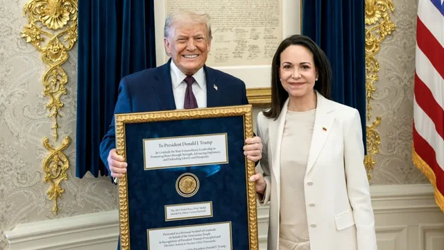 Machado i dhuron medaljen e Nobelit Trumpit, por SHBA nuk e njeh si presidente