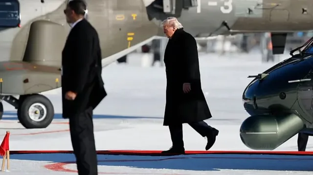 Trump n&euml; Davos, aleat&euml;t n&euml; alarm: Groenlanda rrezikon