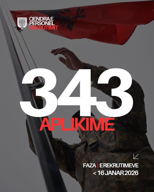 Ministria e Mbrojtjes: Rritet interesi i t&euml; rinjve p&euml;r sh&euml;rbimin