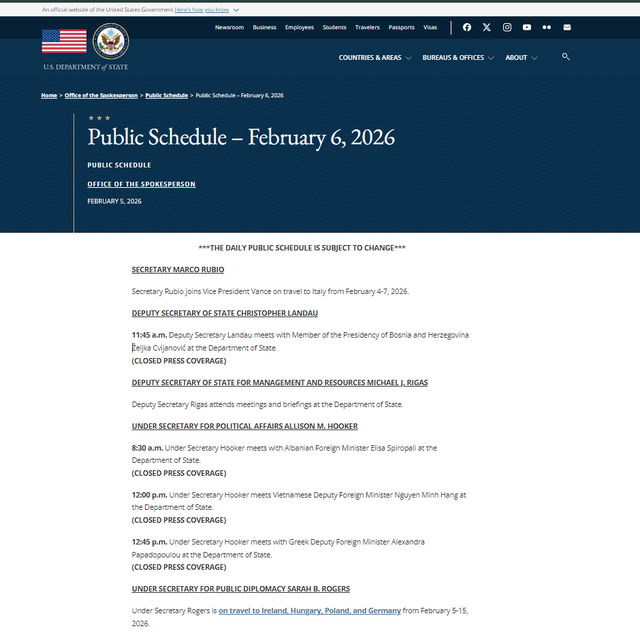 Spiropali, takim me dyer t&euml; mbyllura me zyrtaren e lart&euml; amerikane!