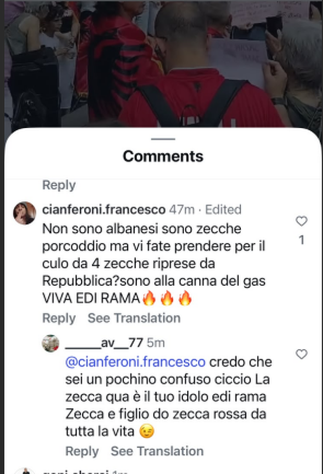 Italianët protestuesve shqiptarë: Ikni dhe protestoni në