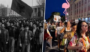 Dhjetori 1990 q&euml; rrezikonte jet&euml;n dhe protestat e sotme q&euml;