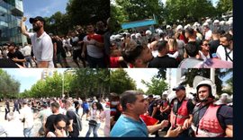Protesta para Kuvendit, 9 t&euml; plagosur, 18 t&euml; shoq&euml;ruar