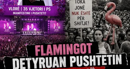 Anti-mitingu i partisë si përgjigje ndaj revolucionit të flamingos