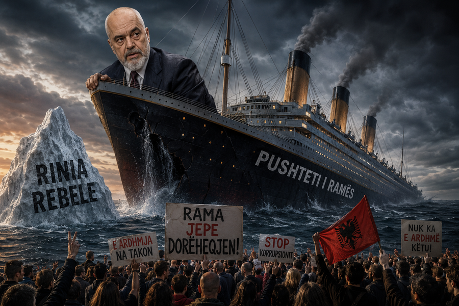 Titaniku i Ramës po fundoset në oqeanin e rinisë rebele