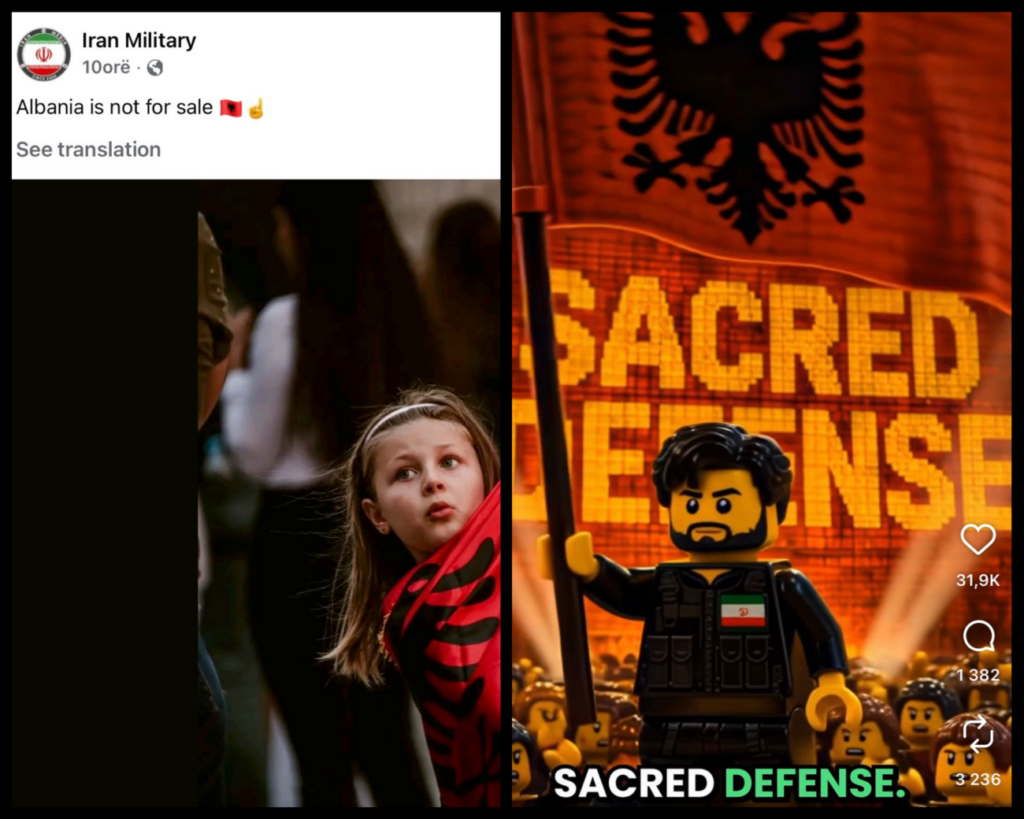 Foto nga postimet e kanaleve iraniane