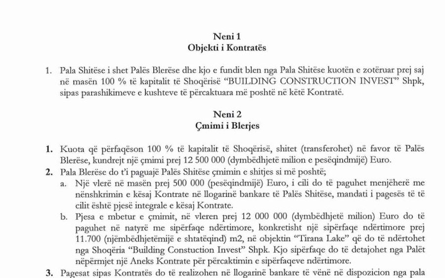 230 mijë m2 ndërtim ngjitur me Digën e Liqenit/ Armand Lilo nis