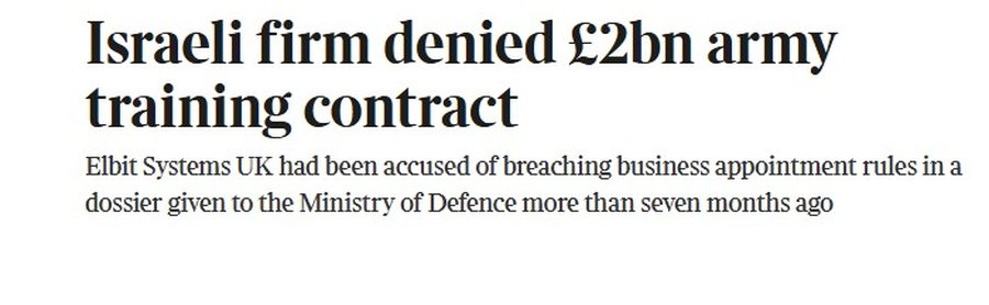 Qeveria britanike i heq kontratën 2 6 miliardë dollarë izraelitëve të Elbit Systems