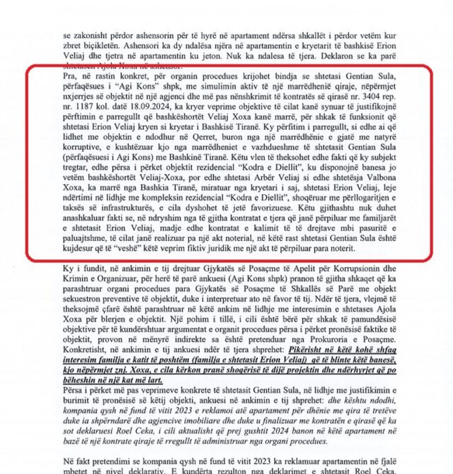 Apartamenti i fshehur i Veliajt, Gjykata e Lartë rrëzon Gent