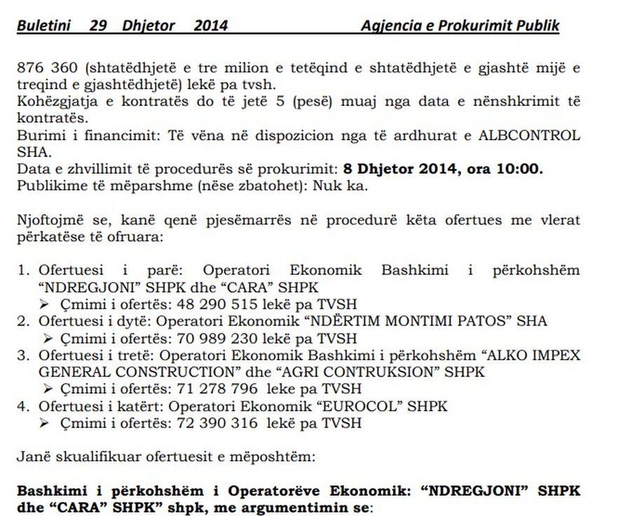 Tenderi që bëri Ballukun me vilë, sipas SPAK