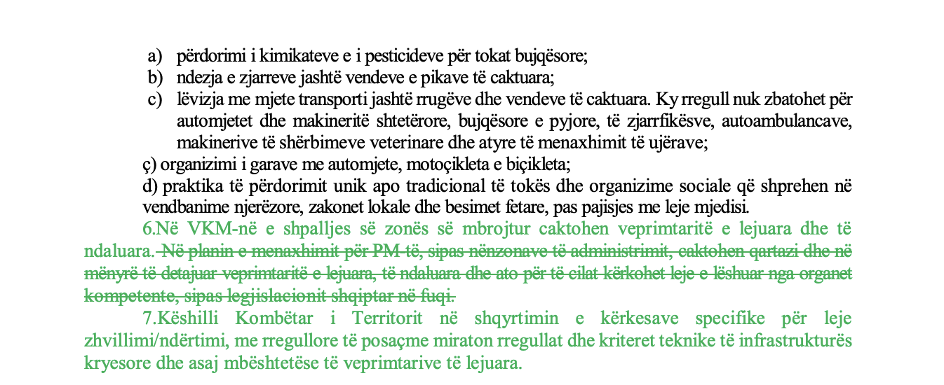 Neni 20 p&euml;r Zonat e Mbrojtura/ Pse u justifikua tani Rama p&euml;r