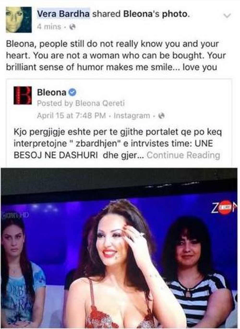 Ish kunata e Bleon&euml;s reagon p&euml;r deklarat&euml;n shokuese t&euml;