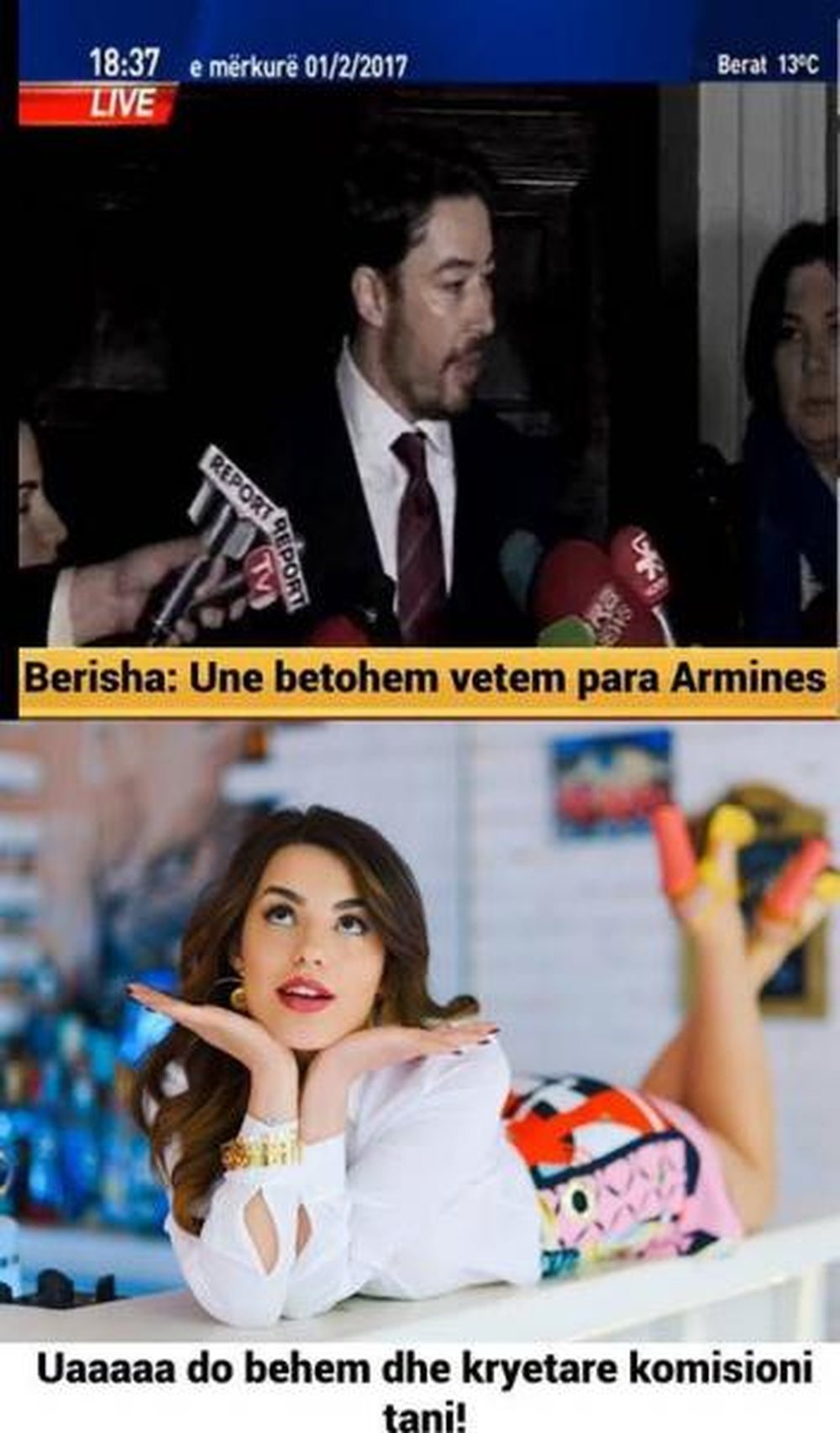 Video e Armin&euml;s dhe Shk&euml;lzenit: Tallen me betimin n&euml; komisionin e
