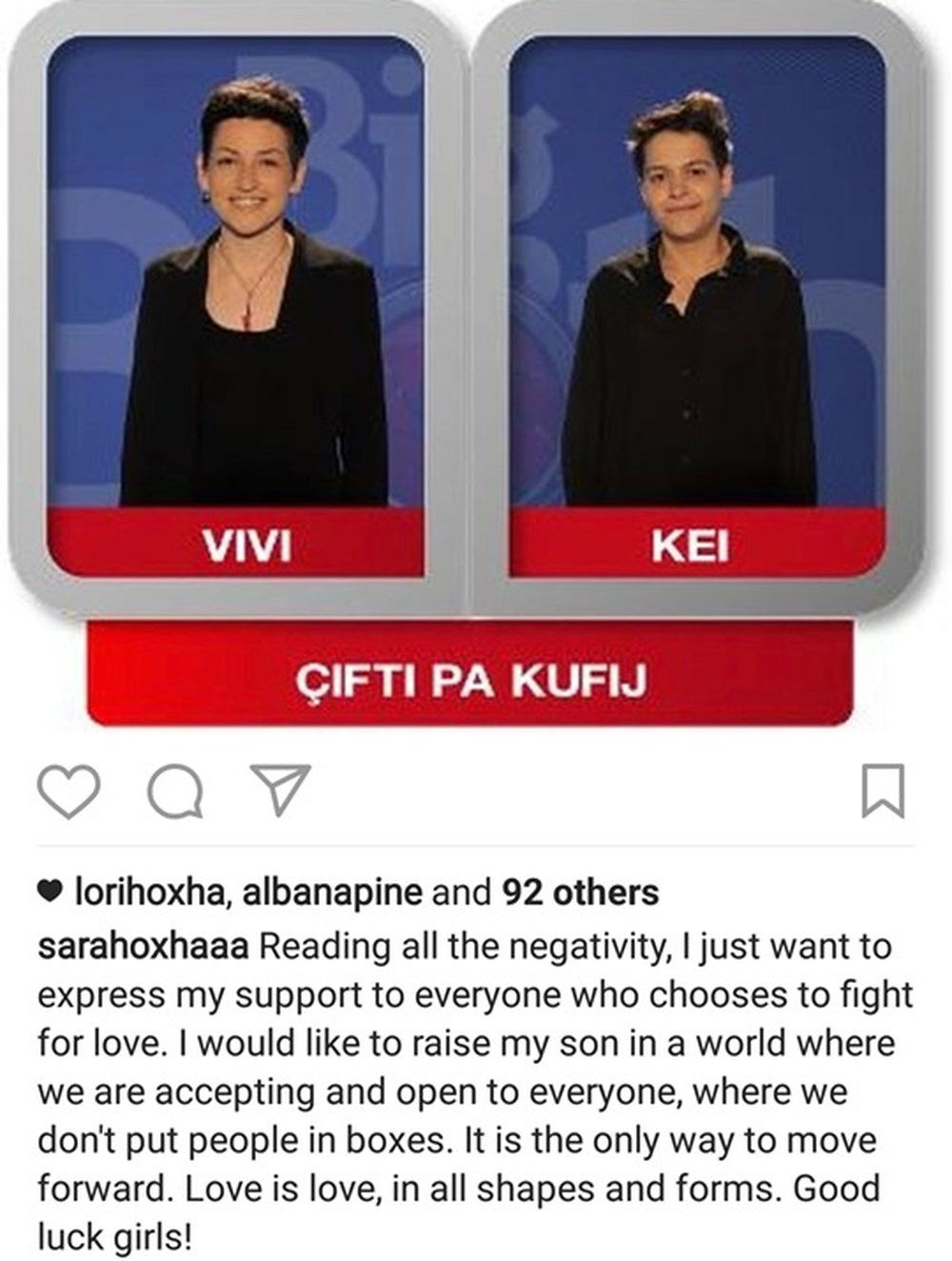 Shp&euml;rthen Sara Hoxha n&euml; mb&euml;shtetje t&euml; &ccedil;iftit t&euml;