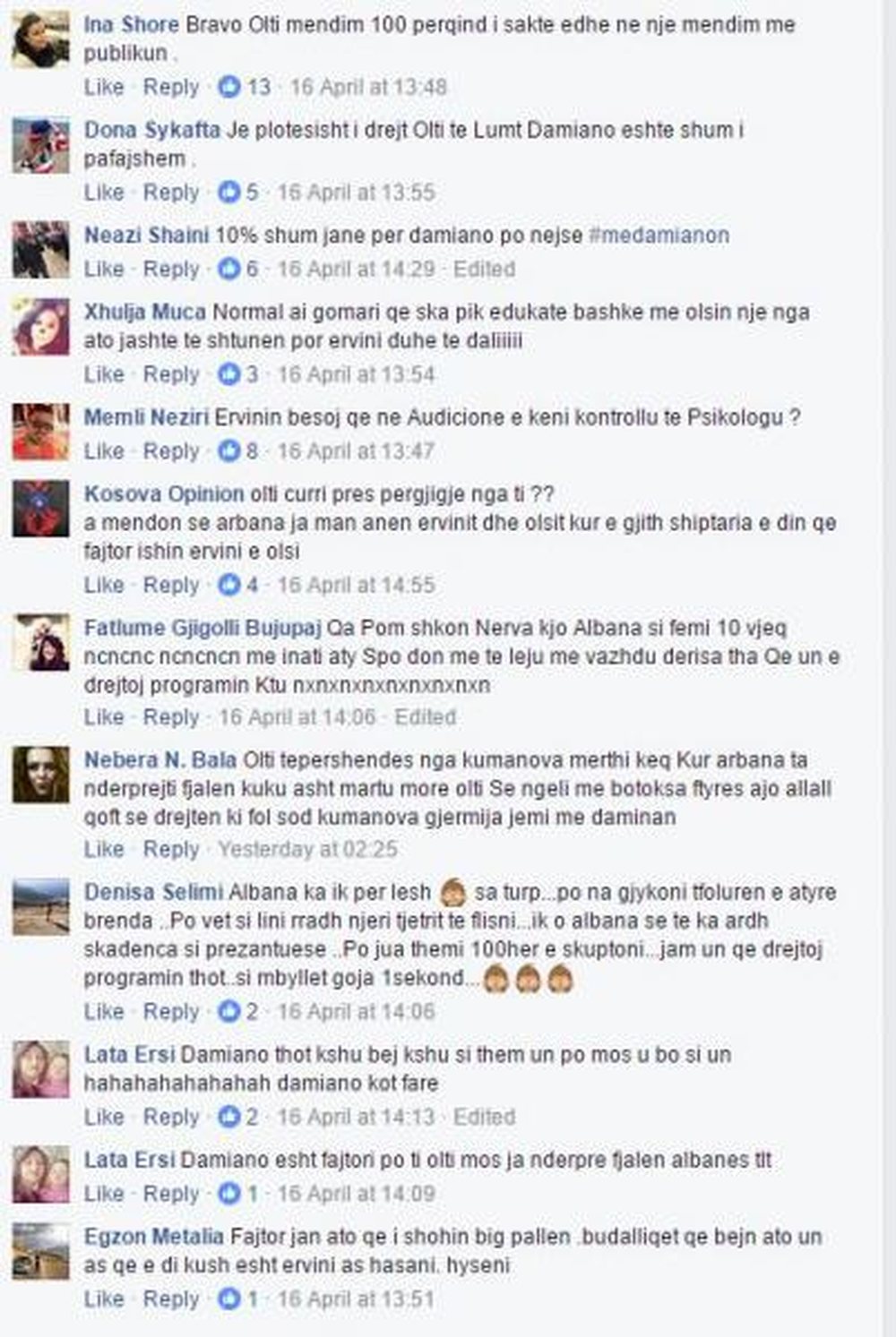 Sherri me Alban&euml;n n&euml; Top Channel, fansat e Olti Currit i turren