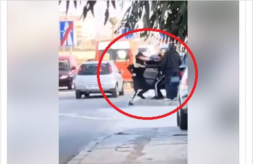VIDEO/ Polici sherr me grushta me shoferin e ndaluar
