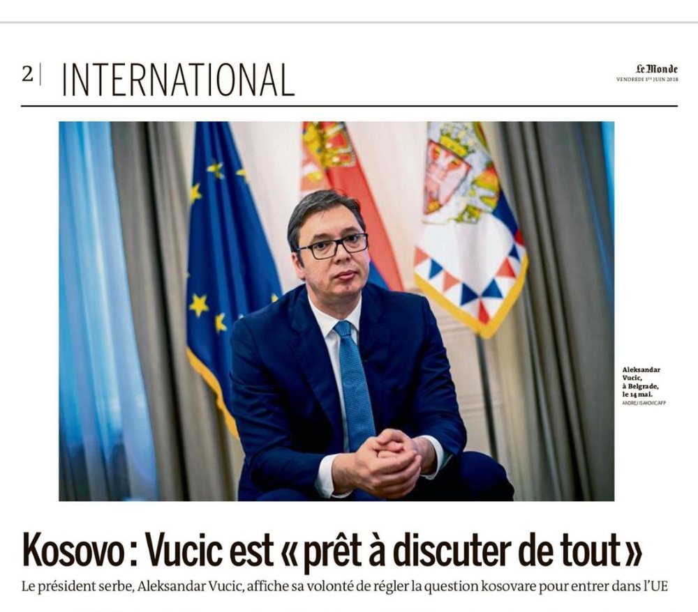 Intervista e Vu&ccedil;i&ccedil; n&euml; &ldquo;Le Monde&rdquo;: Un&euml; nuk