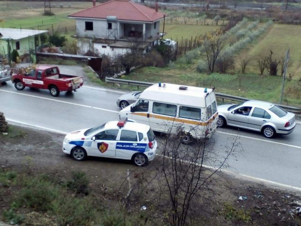 I vihet flaka makin&euml;s n&euml; Elbasan