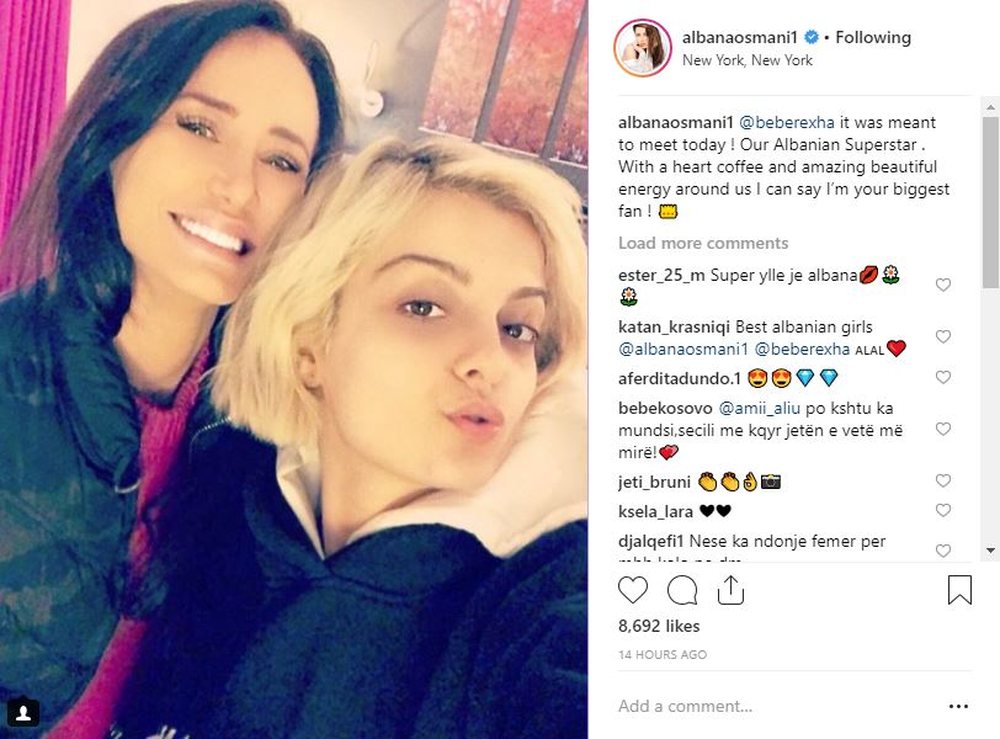 Albana Osmani takon Bebe Rexha-n,'K&euml;shtu ishte shkruar...' (FOTO)