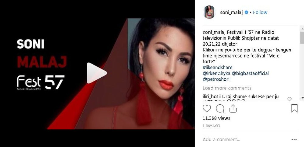 Soni Malaj vjen me nj&euml; mesazh n&euml; festivalin e RTSH-s&euml; (VIDEO)