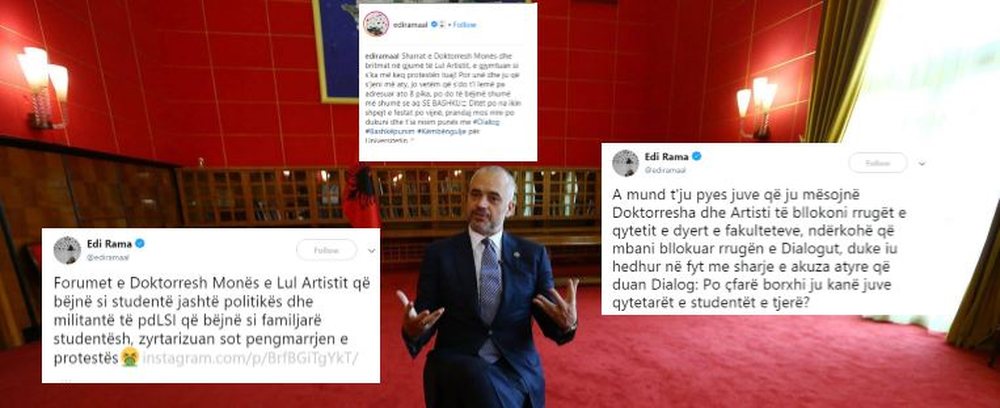 Tri manipulimet e kryeministrit p&euml;r protest&euml;n e student&euml;ve