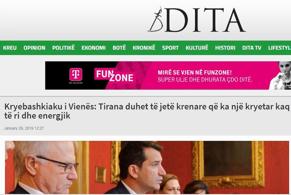 Estrada Veliaj zhvendoset n&euml; Vien&euml; (mos i humbni fotot)