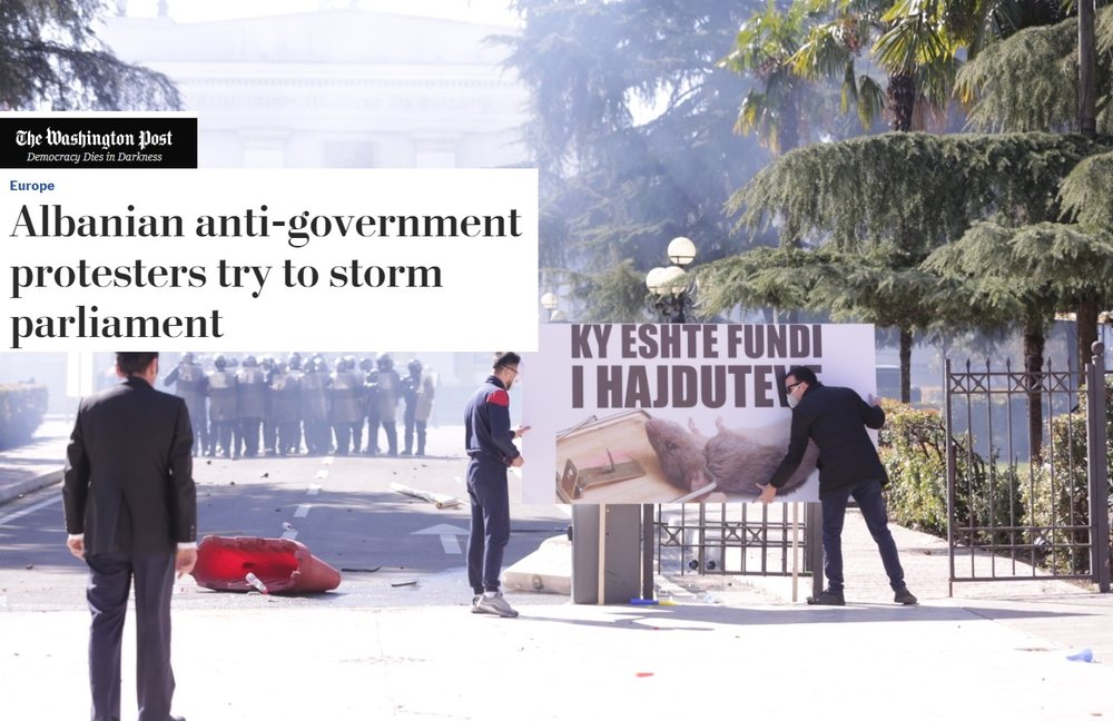 &ldquo;Washington Post&rdquo;: Protestuesit sulmojn&euml; parlamentin, Rama nuk