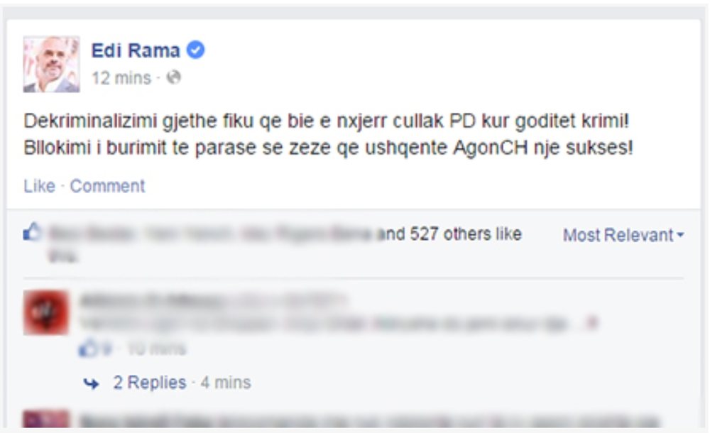 Rama memec p&euml;r humbjen e mbi 100 milion&euml; eurove kund&euml;r Bechetit