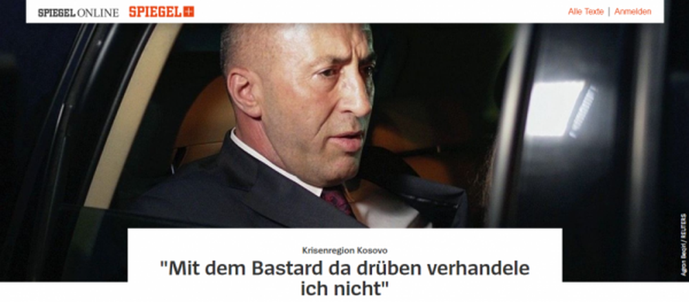 "Der Spiegel", Haradinaj: Nuk negocioj me nj&euml; bastard si