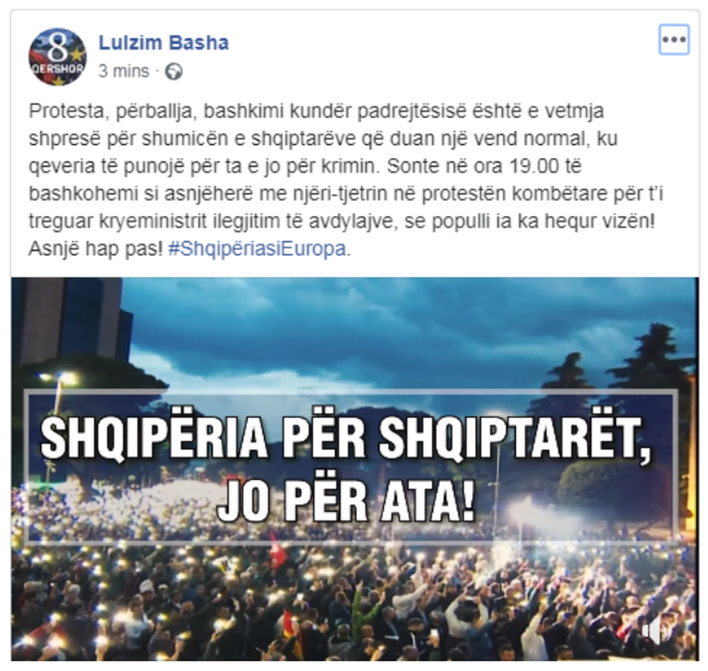 Basha fton qytetar&euml;t n&euml; protest&euml;: T&euml; bashkohemi si